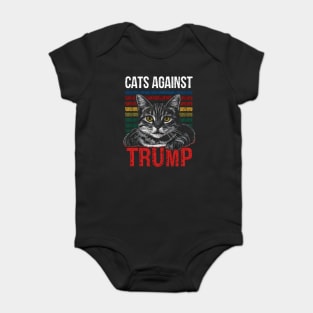 Funny Cats Against Trump Baby Bodysuit